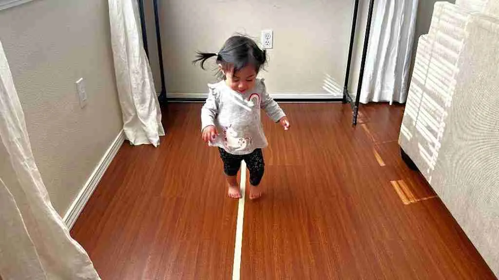 walking on the line montessori activity