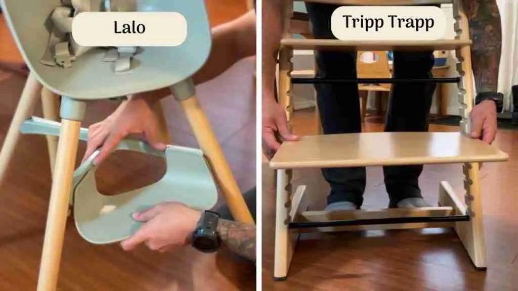 lalo vs stokke tripp trapp - adjustable footrests